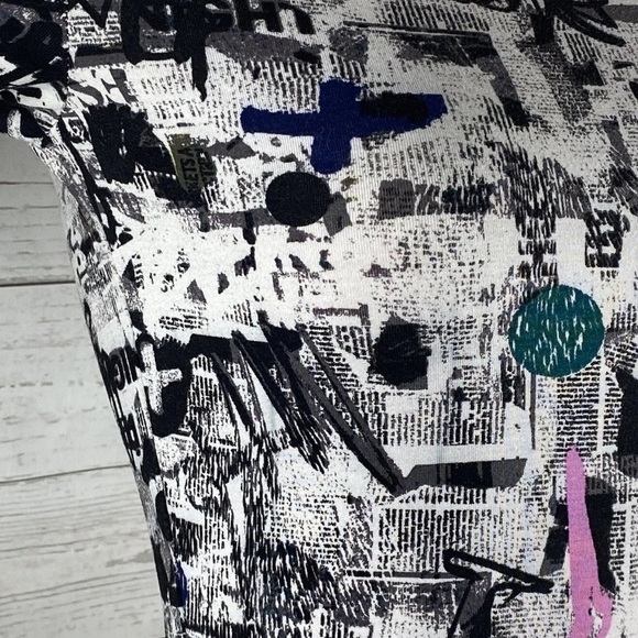 Topshop Bodycon Dress 🌺 Cute Newsprint - Picture 5 of 12